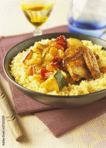 Photo: Quail fricassée with raisins and semolina Quail fricassée with raisins and semolina