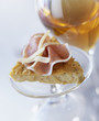 Beaufort socca galette with raw ham
