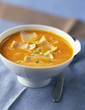 pumpkin soup with comté and oatmeal