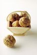 mini basket of walnuts