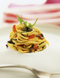 Speghetti with tapenade sauce