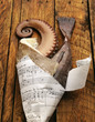 Photo: Raw fish in paper cone Raw fish in paper cone