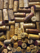 Corks from bottles of vintage wine
