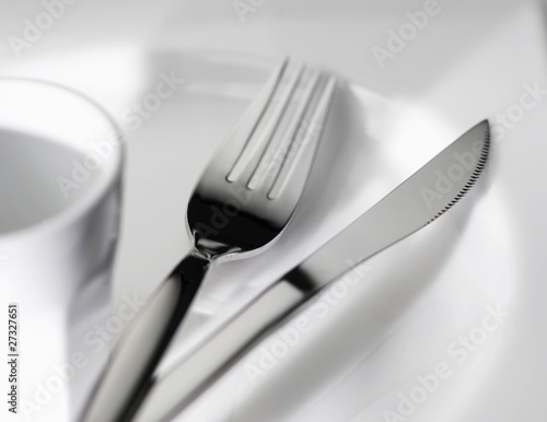 Photo: Stainless steel knife and fork Stainless steel knife and fork