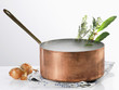 Copper saucepan and steam