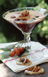 Cherry cream dessert with oranges