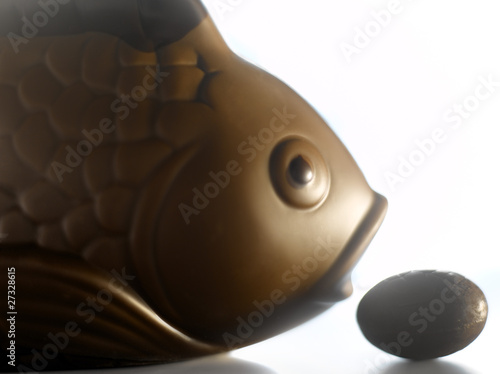 Photo: Chocolate Easter fish and egg Chocolate Easter fish and egg