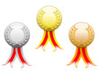 Médailles or, argent et bronze Médailles or, argent et bronze