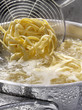 Cooking pasta in boiling water