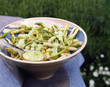 Butter bean salad with courgette pesto