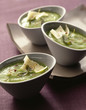 Broccoli soup with parmesan and sage
