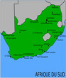 Carte des Villes Principales d'Afrique du Sud