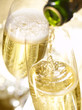 Pouring champagne into a glass