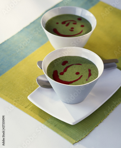 Photo: Corn salad and beetroot creamed soup Corn salad and beetroot creamed soup
