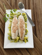 mackerels with leek fondu