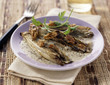 Braised chicory with roquefort sauce