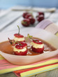 Medlar Agar-agar and stuffed cherries