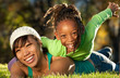 Happy African American Family