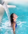 spa hydrotherapy woman waterfall jet spa hydrotherapy woman waterfall jet