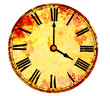 vintage clock on white background