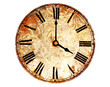 vintage clock on white background