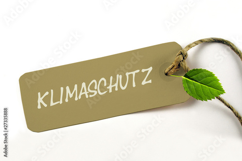 Foto: Klimaschutz Plakette aus Karton Klimaschutz Plakette aus Karton