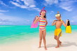 Children and snorkels at beach