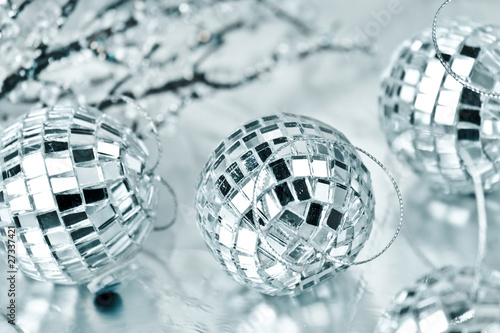 Photo: Silver Christmas balls Silver Christmas balls