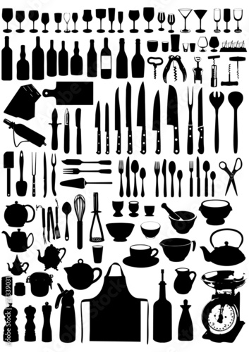 Vector: 115 éléments pour la cuisine 115 éléments pour la cuisine