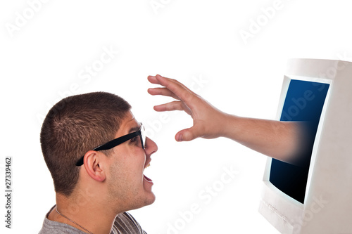 Photo: Scared Computer User Scared Computer User
