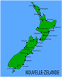 Carte des Villes Principales de Nouvelle-Zélande