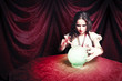 dark vintage photo of a gypsy with her crystal ball dark vintage photo of a gypsy with her crystal ball