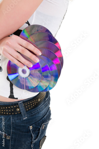 Photo: CD discs in hand CD discs in hand
