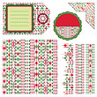 New Year's decorations seamless background and other elements.