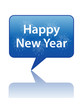 "HAPPY NEW YEAR" Speech Bubble Icon (card message greetings fun)