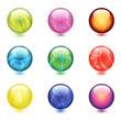 Vektor: Shiny glass marbles Shiny glass marbles