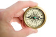 compass in hand