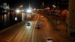 Moscow night road near Kremlin - timelapse