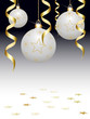 Boules de Noël sur fond bleu nuit Boules de Noël sur fond bleu nuit