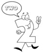 Outlined Friendly Number 2 Two Guy With Speech Bubble Outlined Friendly Number 2 Two Guy With Speech Bubble