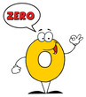 Friendly Number 0 Zero Guy With Speech Bubble Friendly Number 0 Zero Guy With Speech Bubble