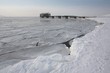 Abandoned Russian old wooden port in the Arctic