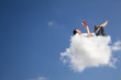 Relax and reading book on the cloud Relax and reading book on the cloud