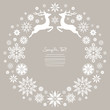 Christmas Wreath Flying Reindeer Brown