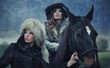 Photo: Two sensual female beauties posing with a horse Two sensual female beauties posing with a horse