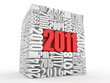 New year 2011. Cube consisting of the numbers
