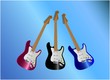 3 guitars ( background on separate layer )