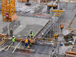 construction workers building foundations construction workers building foundations
