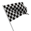 finishing checkered flag on white background. Isolated 3D image finishing checkered flag on white background. Isolated 3D image