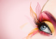 Photo: Blue eye with colorful make-up Blue eye with colorful make-up